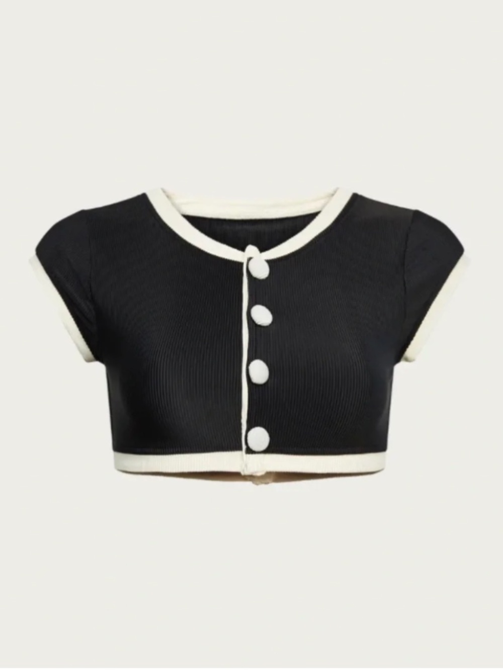 SAME The Grace Top Black / Cream